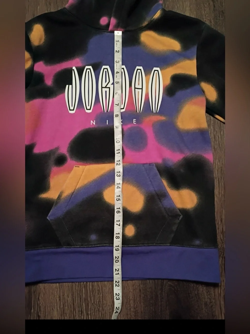 Nike Air Michael Jordan Drippy Multicolor Hoodie Sweatshirt Youth L Jumpman
